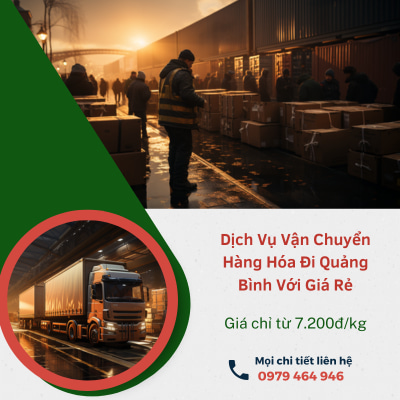 Xe vận chuyển nhanh đi ra Quảng Bình